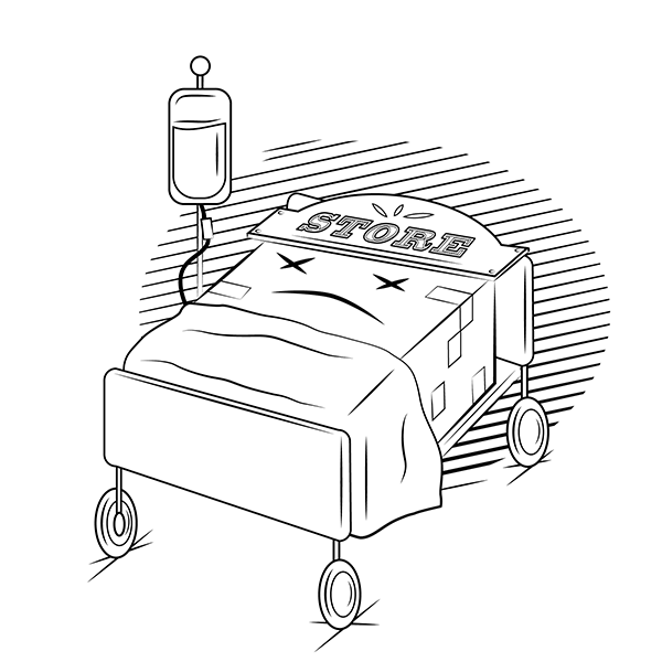 Store in hospital bed