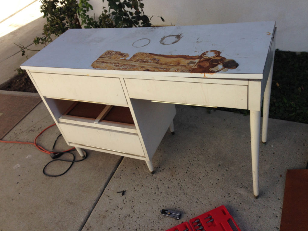 photo of an old desk